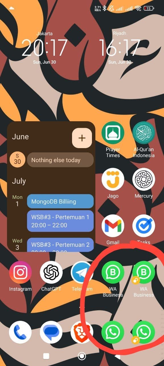 6 Akun WhatsApp dalam 1 HP